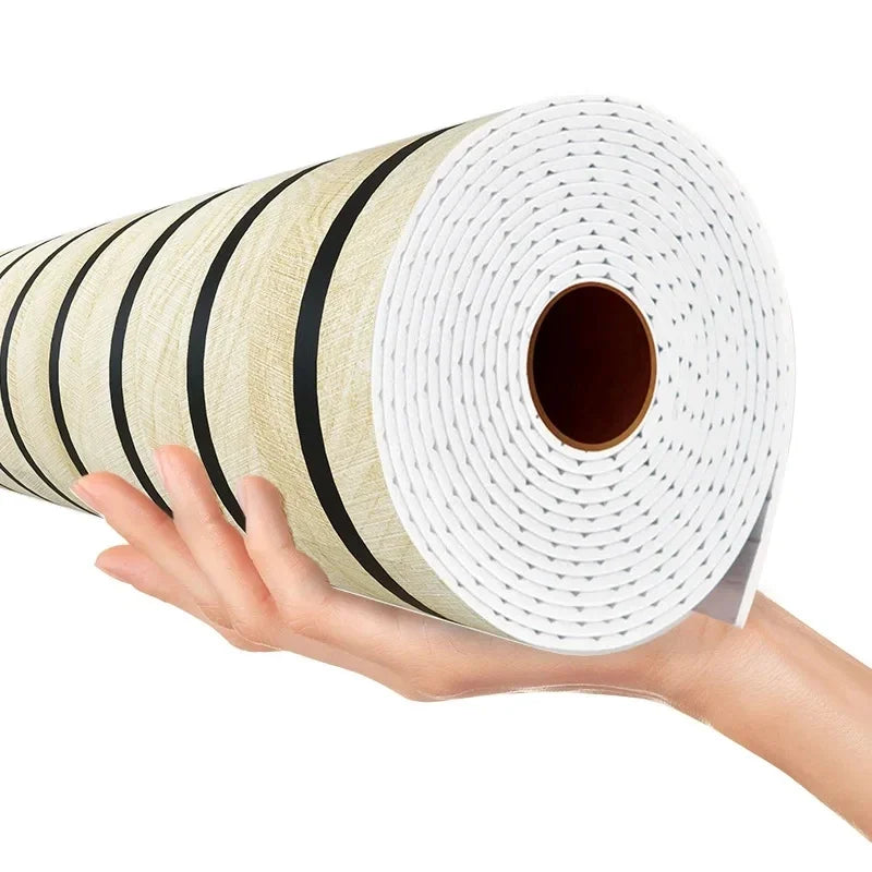 Wood Grain Slat Self-Adhesive Wall Panel Roll