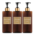Refillable Bathroom & Kitchen Soap Dispenser Bottles – Black or Brown