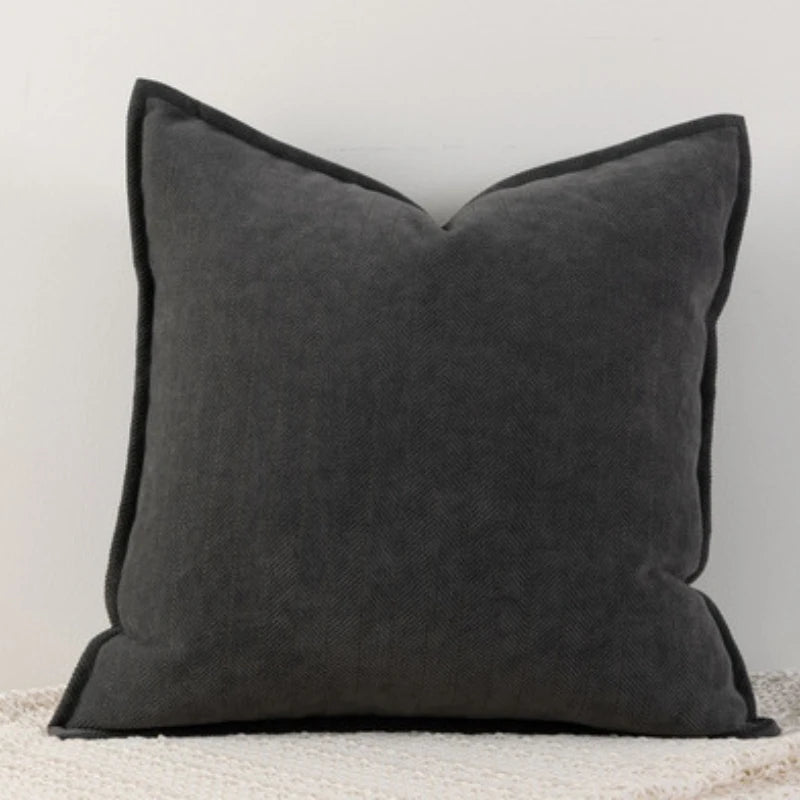 Herringbone Woven Pillow Cover – Soft Textured Accent for Sofa or Bed