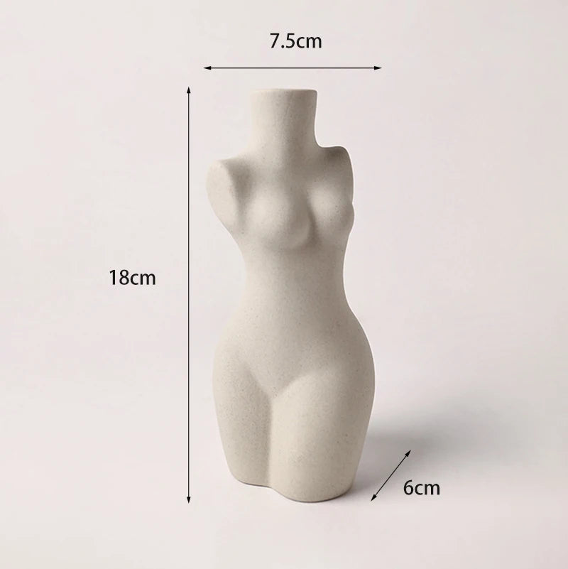 Wabi Sabi Ceramic Body Sculpture Vase