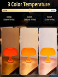 Marlow Mushroom Table Lamp with Tri-Tone LED for Bedroom or Living Room