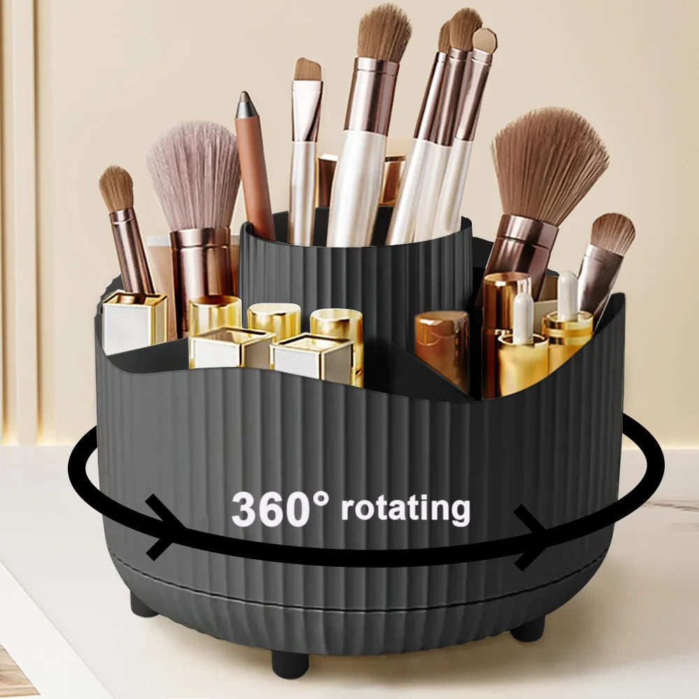 Ripple 360° Rotating Makeup Organizer for Vanity or Bathroom