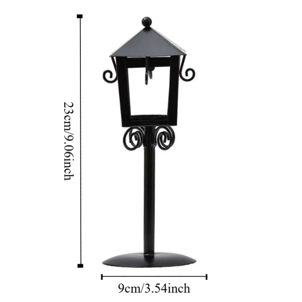 Marlowe Lantern-Style Iron Candle Holder