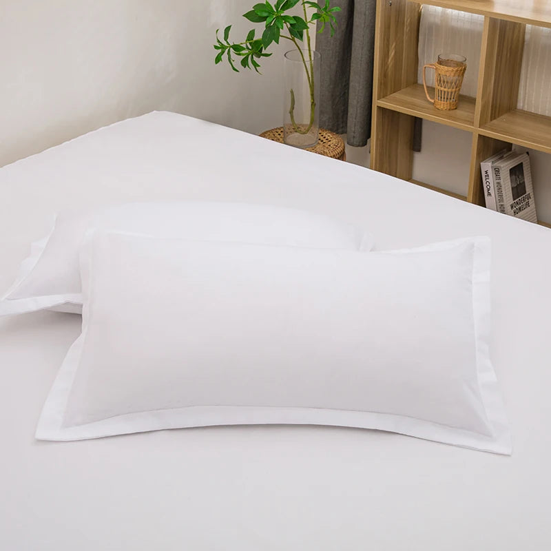 Classic Solid Color Pillowcase Set – Cotton Blend, 2-Pack