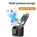Black Rectangular Car Key & Card Storage Box for Dashboard or Console Organization