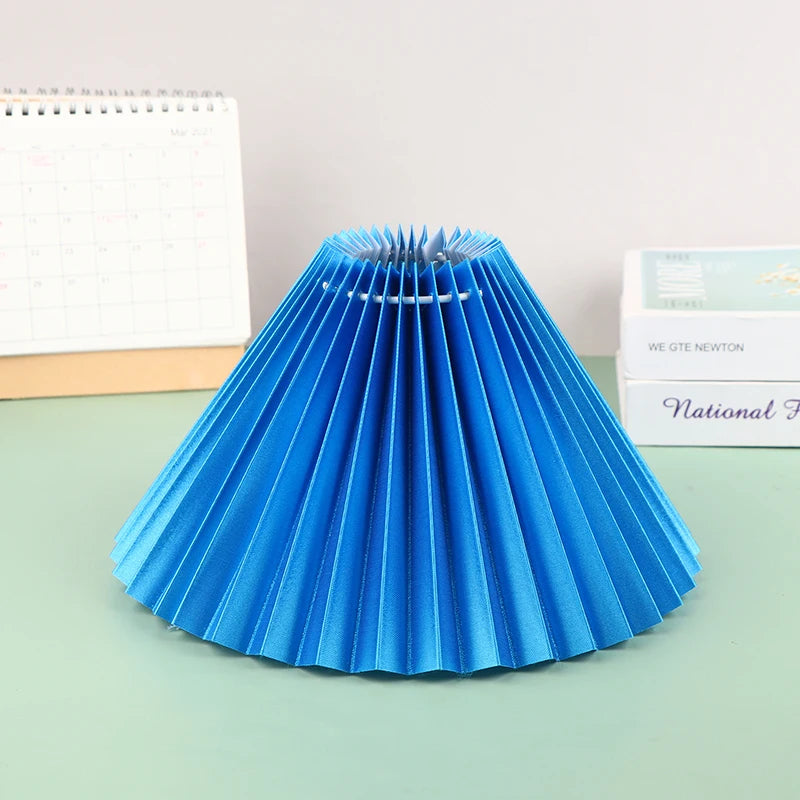Mori Pleated Fabric Lampshade – Cone Light Cover for Table or Floor Lamps
