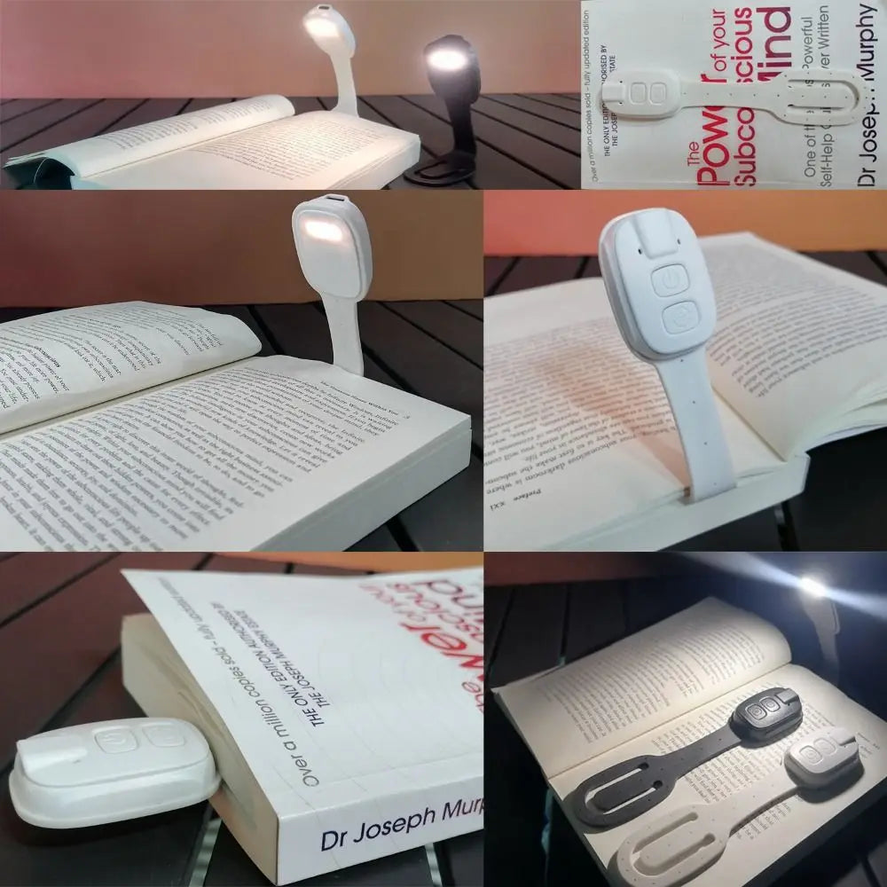Slim Clip-On Rechargeable Book Light & Bookmark