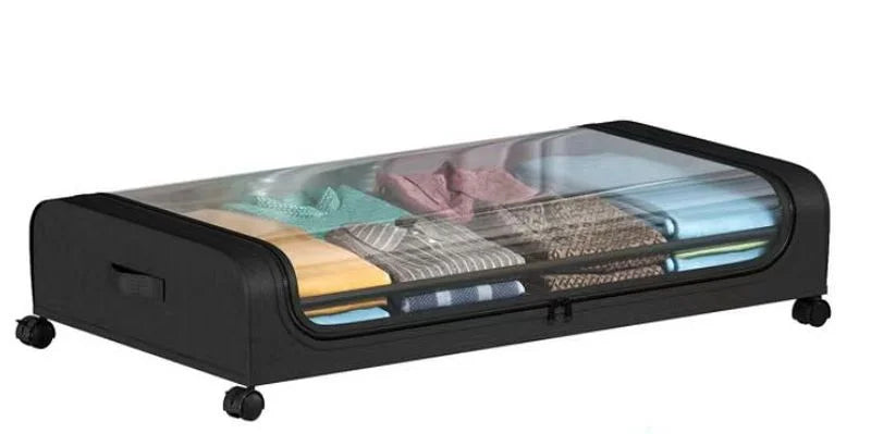 Rolling Underbed Storage Drawer with Clear Lid