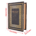 Marlow Vintage Book Storage Box – Faux Leather & Wood