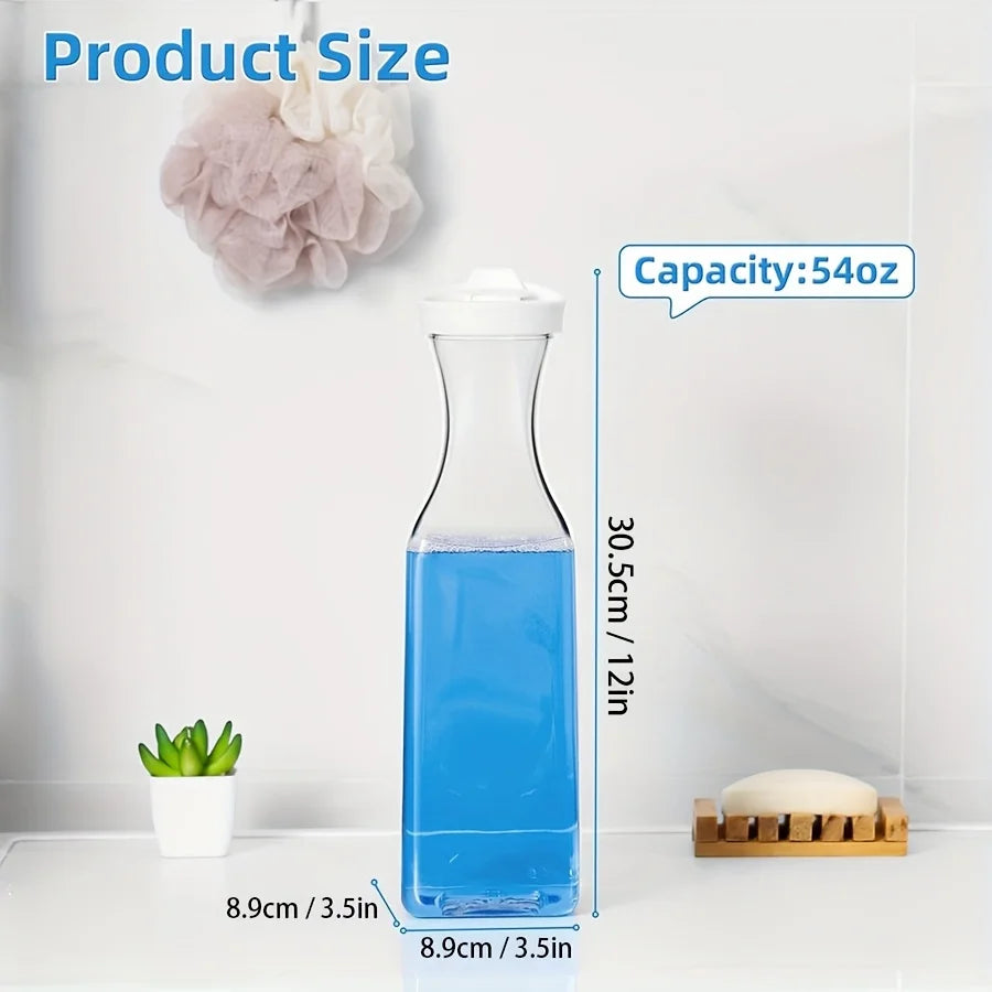 Set of 2 or 3 Plastic Laundry Detergent Dispensers – Refillable Bottles for Detergent, Fabric Softener & More (54oz Capacity)