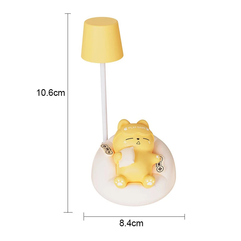 Lounging Animal USB Rechargeable LED Night Light