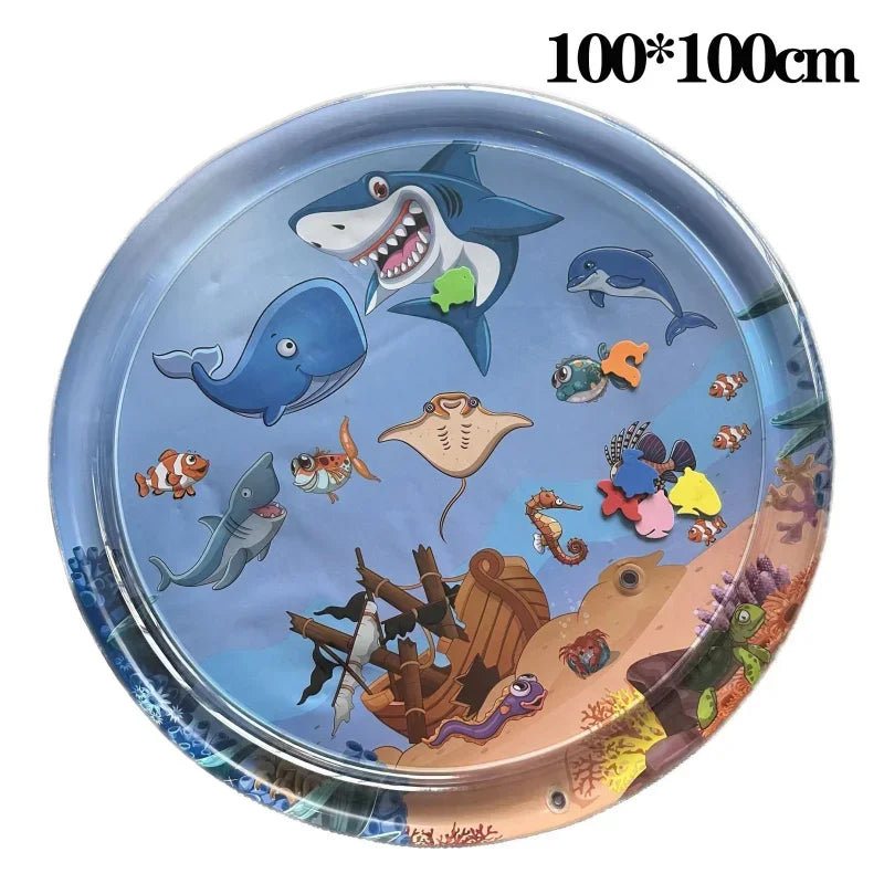 Ocean-Inspired Inflatable Water Play Mat for Cats & Small Dogs