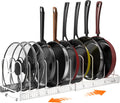 Expandable Pot and Pan Organizer Rack with Adjustable Dividers