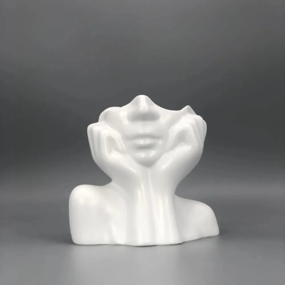 Mara Face Sculpture Makeup Brush Holder & Vase