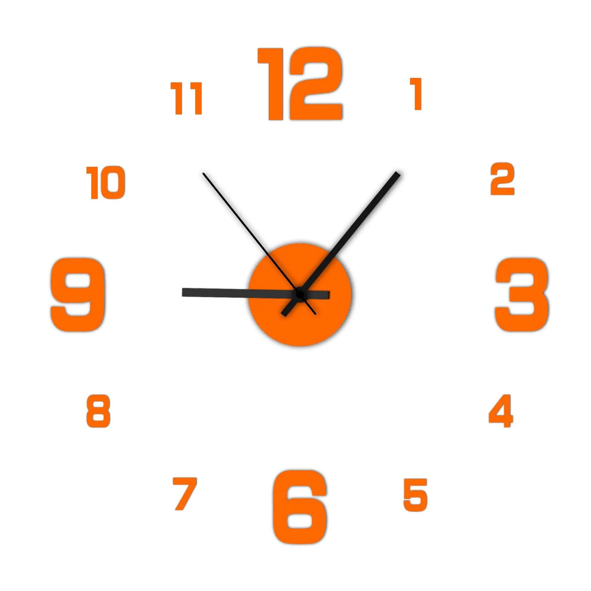 Marlow Frameless DIY Wall Clock – Modern Acrylic Living Room Decor