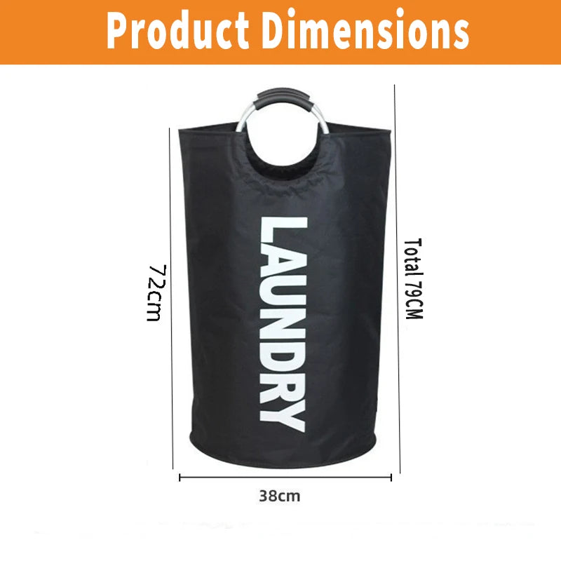 Large Foldable Laundry Hamper with Soft Handles for Home Organization