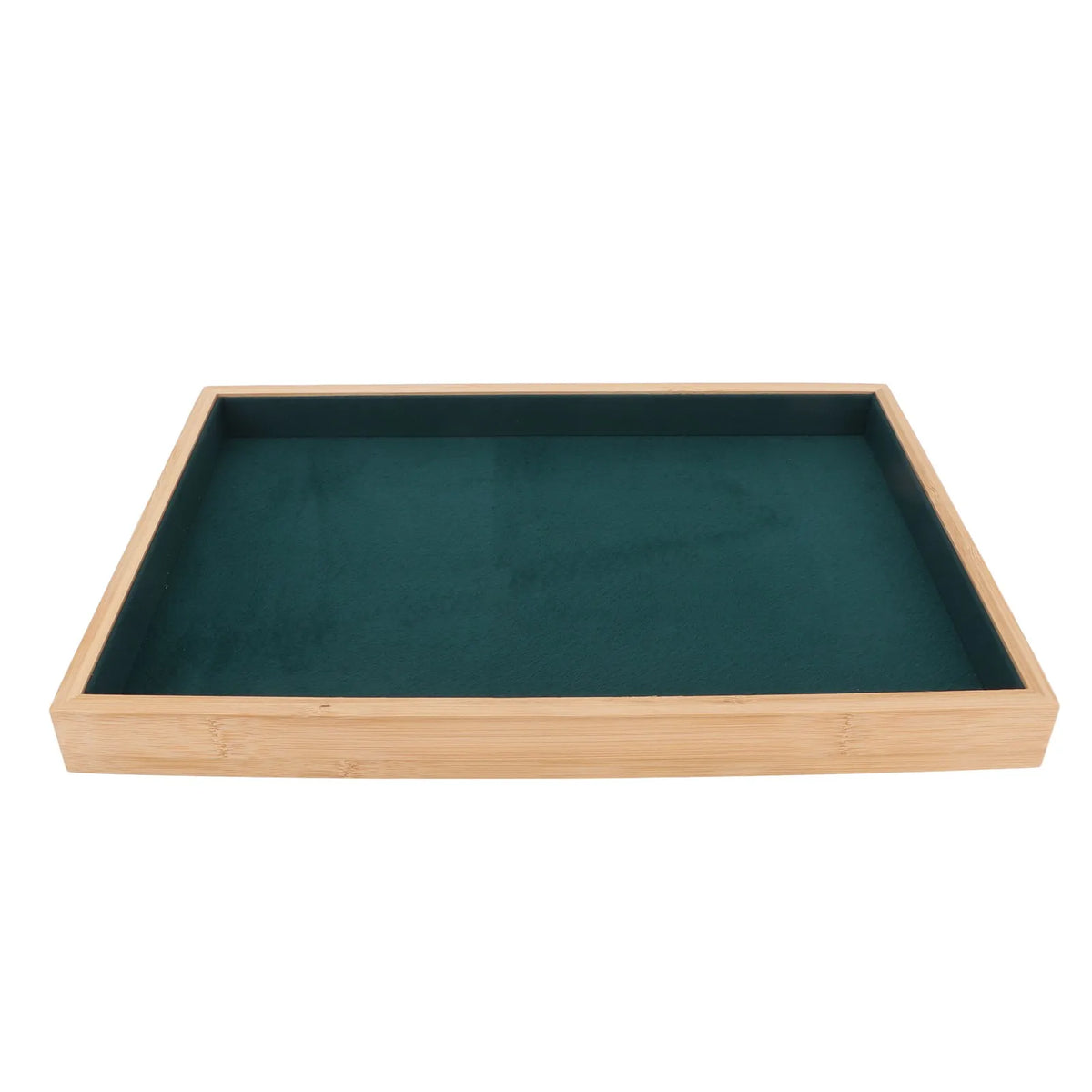 Wood & Velvet Stackable Jewelry Tray Organizer for Drawers or Vanity — Soft-Lined Display for Rings, Earrings & Keepsakes