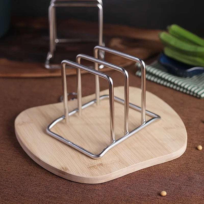 Stainless Steel Cutting Board and Pot Lid Organizer Rack