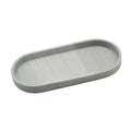 Matte Silicone Oval Vanity Tray for Soap, Dispensers & Small Essentials – Bathroom, Kitchen, or Nightstand