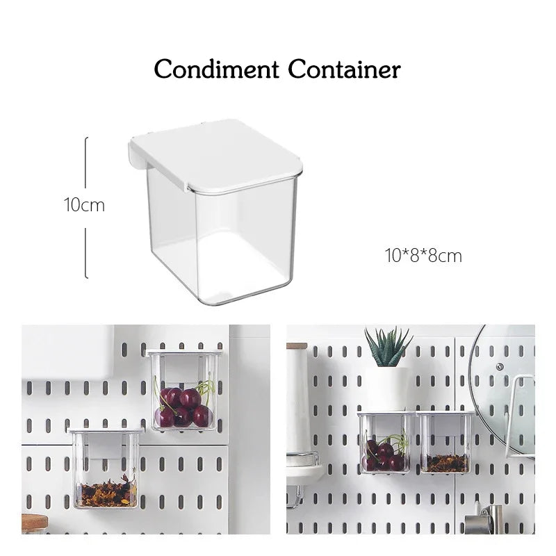 Customizable Pegboard Wall Organizer Accessories for Kitchen & Utility