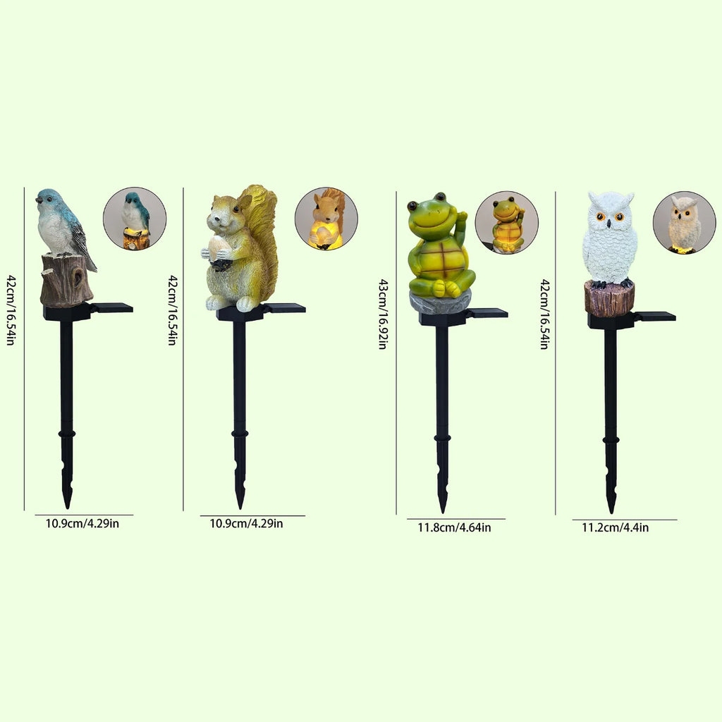 Woodland Animal Solar Garden Pathway Light