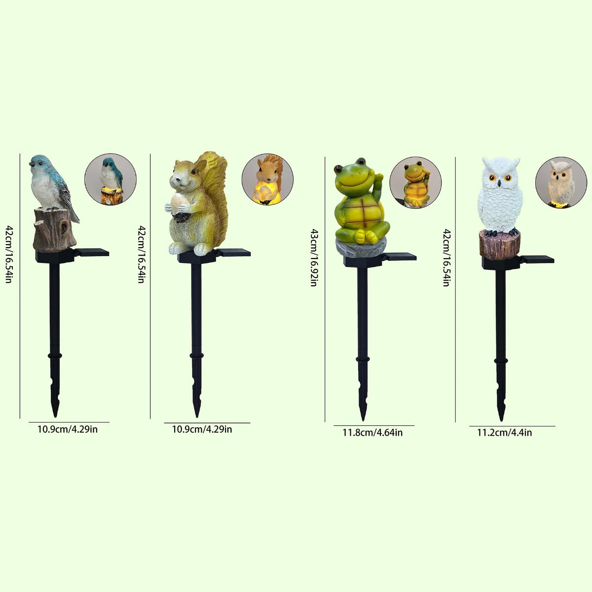 Woodland Animal Solar Garden Pathway Light
