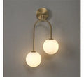 Willow Double Globe Wall Sconce – Frosted Glass Modern Accent Lighting for Bedroom & Living Room
