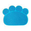 Paw Print Cat Litter Mat – Colorful Non-Slip PVC Floor Protector for Litter Box & Pet Feeding Area