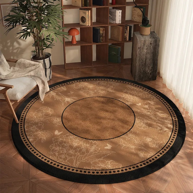 Winslow Modern Checkerboard Round Rug – Soft Non-Slip Living Room & Bedroom Mat