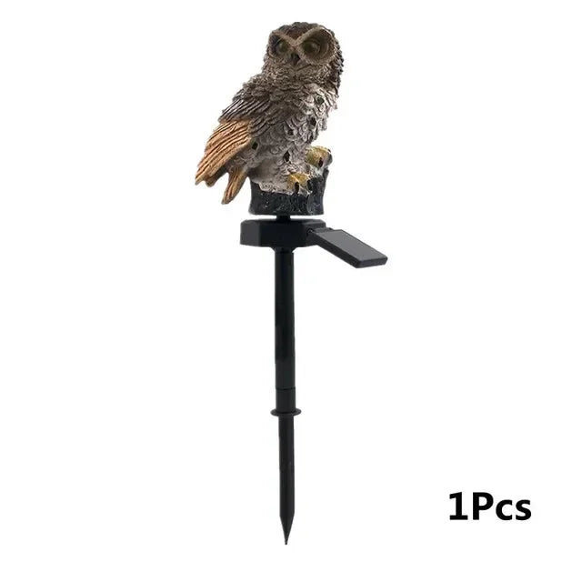 Snowy Owl Solar Garden Light – Animal Outdoor Decorative Lamp