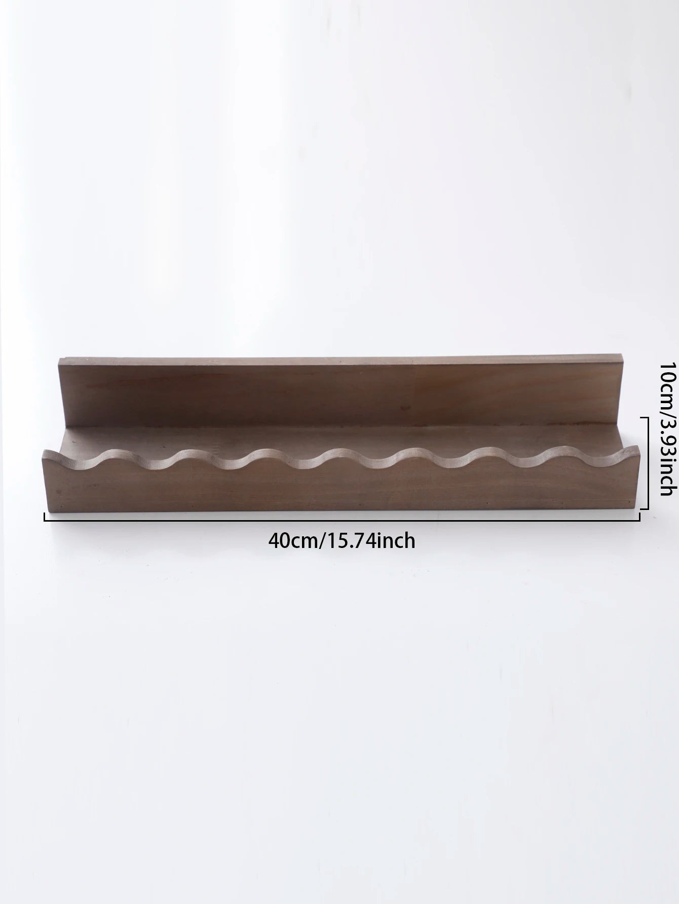 White Wavy Wooden Floating Shelf for Nursery and Kids’ Rooms