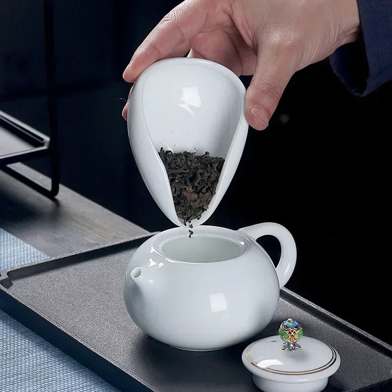 Ceramic Coffee Bean Dosing Tray for Home Coffee Corners