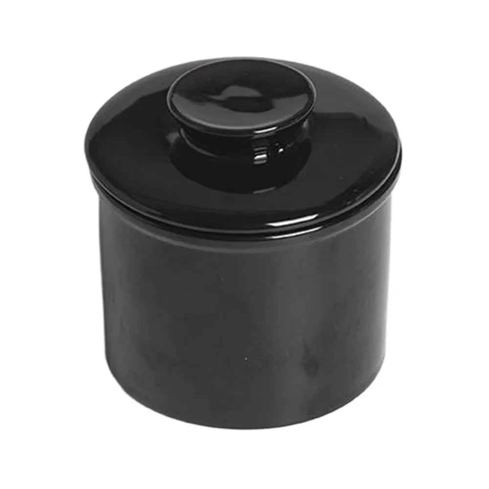 Solid Color Ceramic French Butter Crock with Lid