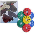 Colorful plastic sock holder clips shown with laundry socks in use