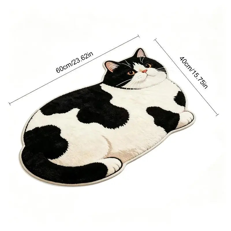 Whisker Cat Silhouette Bath Mat – Diatomite Quick-Dry Floor Mat