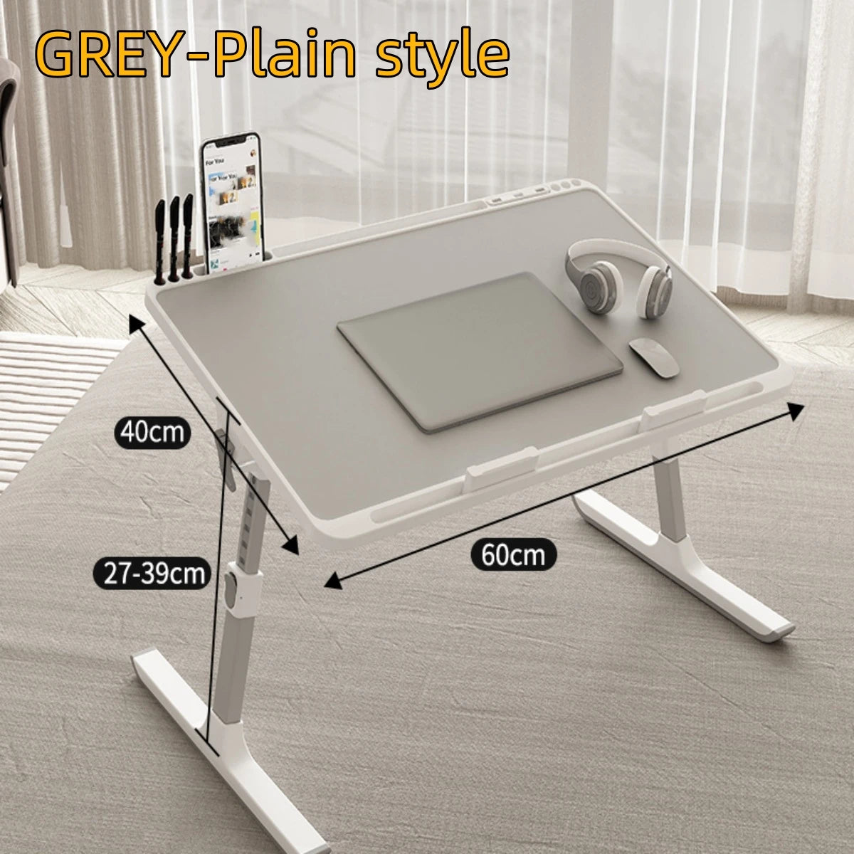 Adjustable Foldable Laptop Bed Tray Table with Drawer for Comfortable Sofa or Bedroom Use