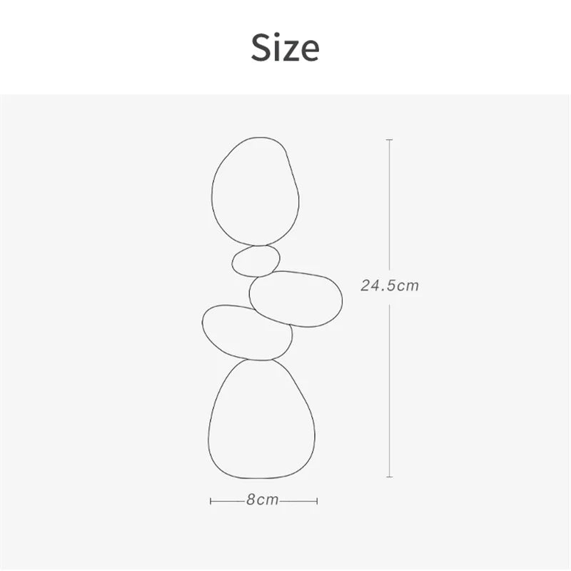 Elna Stacking Wooden Stone Sculpture