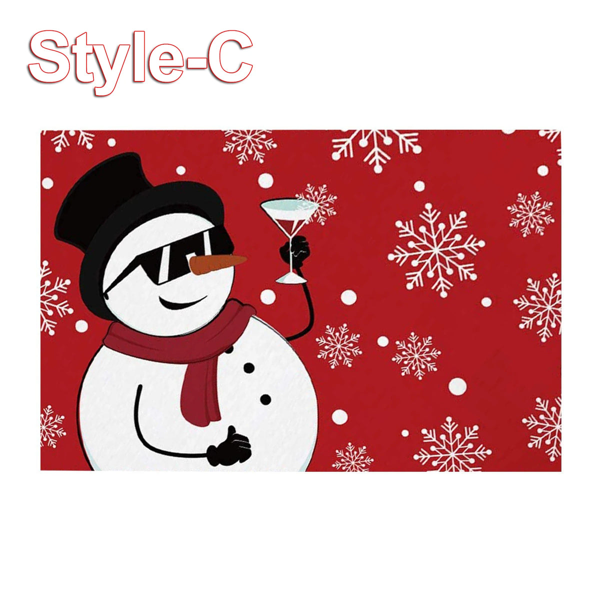 Festive Christmas Doormat with Grinch and Snowman Designs – 60x40cm Anti-Slip Entryway Rug for Front Door