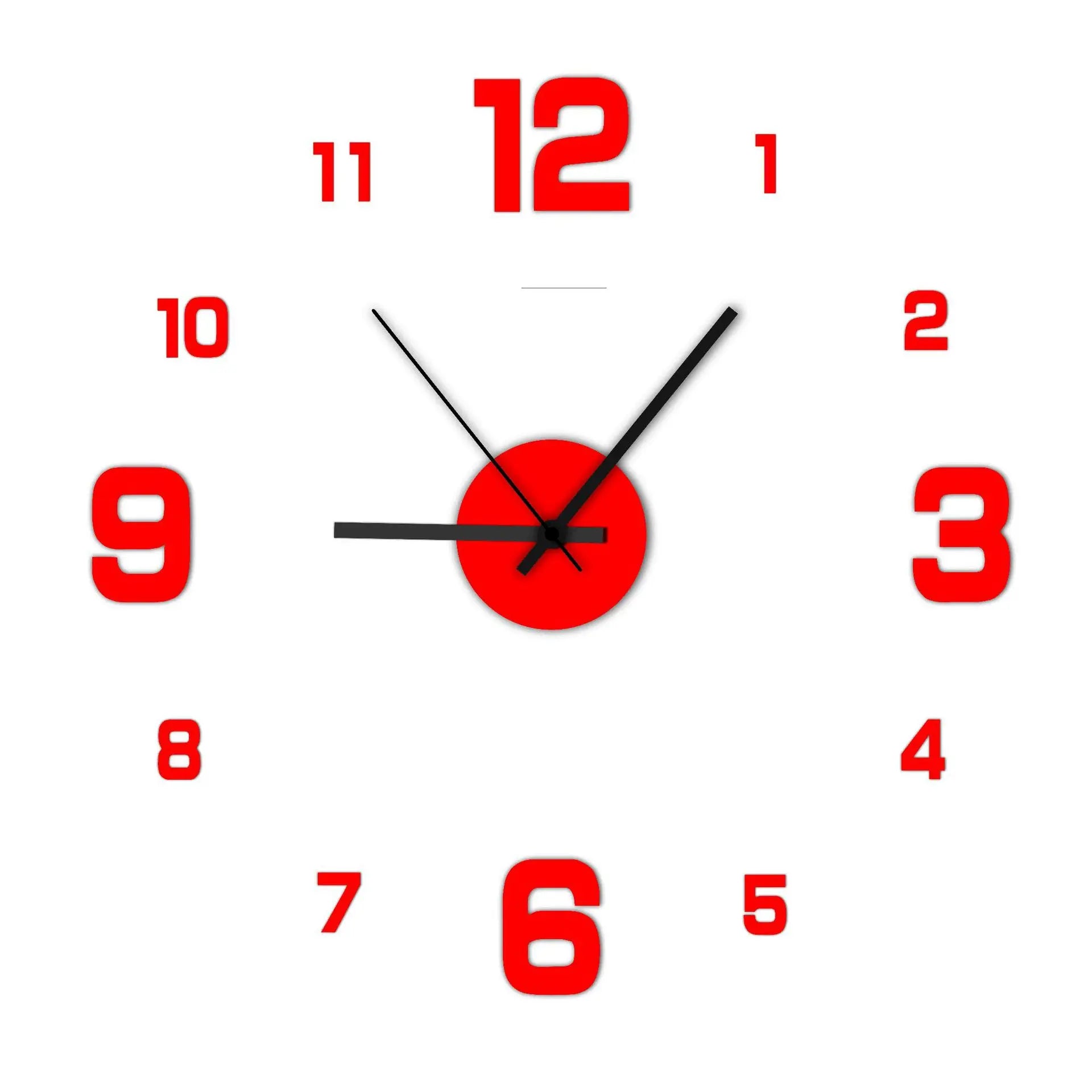 Marlow Frameless DIY Wall Clock – Modern Acrylic Living Room Decor