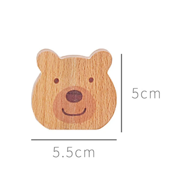 Woodland Animal Solid Wood Wall Hook