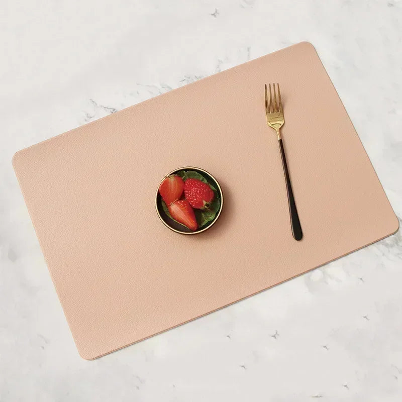 Modern Rectangular PVC Placemats – Easy-Clean Table Mats in 7 Colors