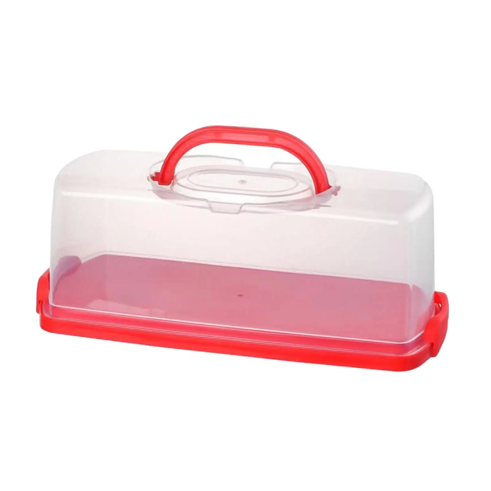 Rectangular Bread Box with Handle and Clear Lid
