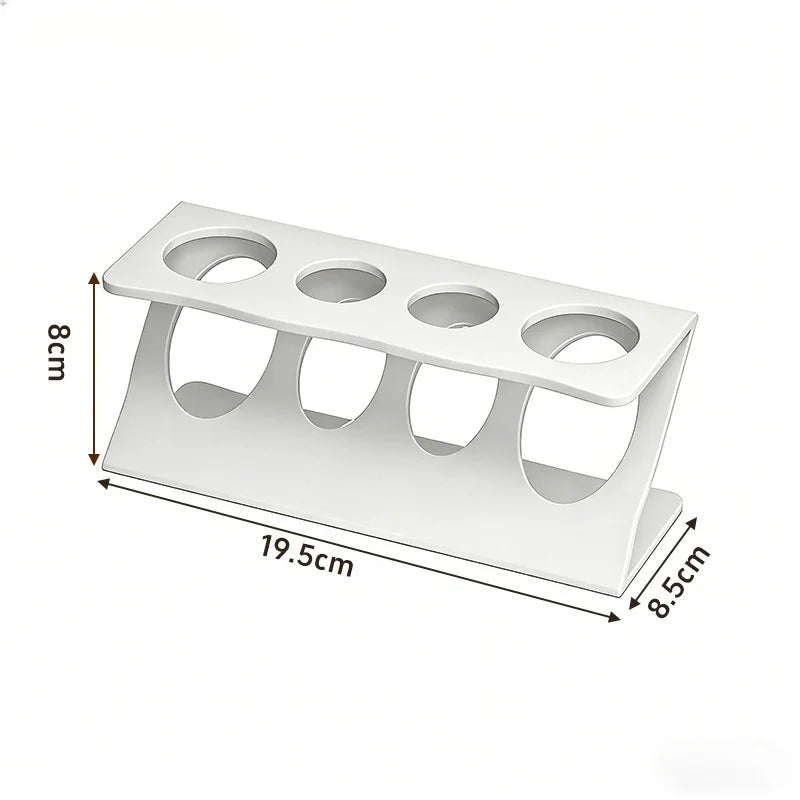 Ventilated Plastic Toothbrush & Toothpaste Stand for Bathroom Countertop Organization – 4-Slot Holder for Electric Toothbrushes, Razors