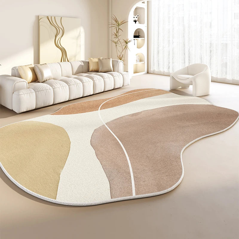 Mizu Irregular Shapes Plush Rug for Living Room or Bedroom