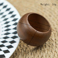 Set of 12 Acacia Wood Napkin Rings for Everyday and Festive Dining Tables