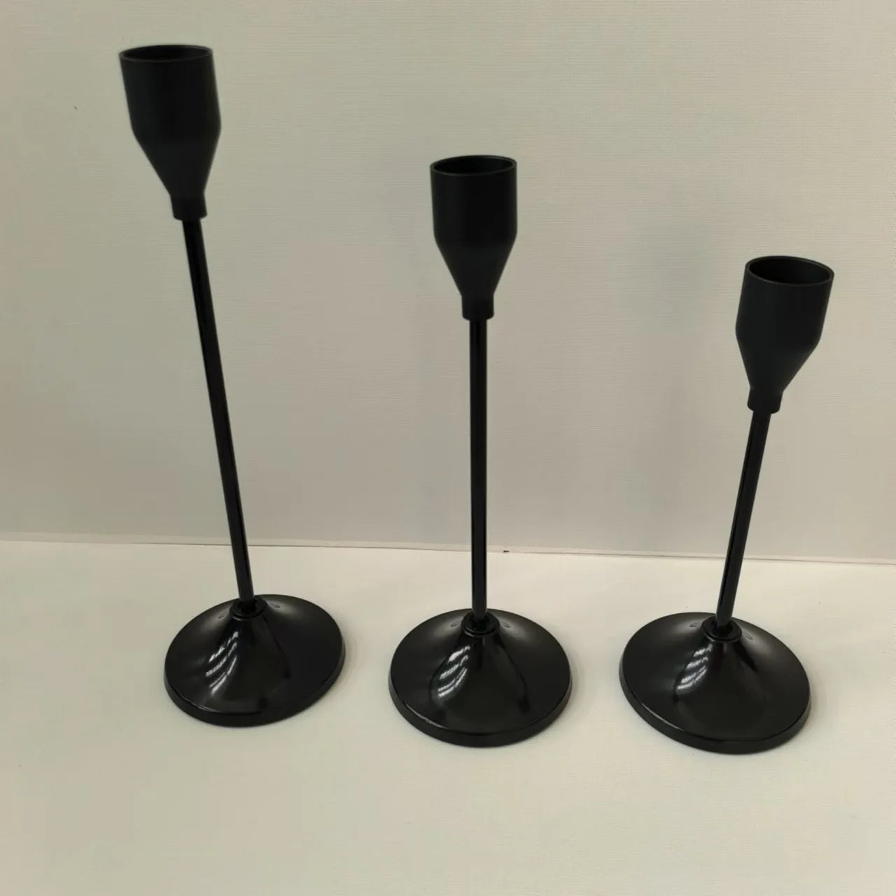 Auden Metal Candle Holder Set – 3-Piece Taper Stand for Living Room or Table