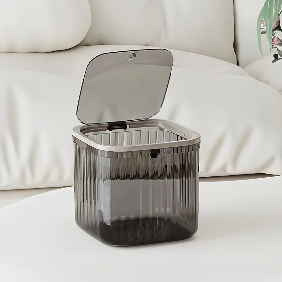 Flip-Top Clear Laundry Capsule Storage Bin