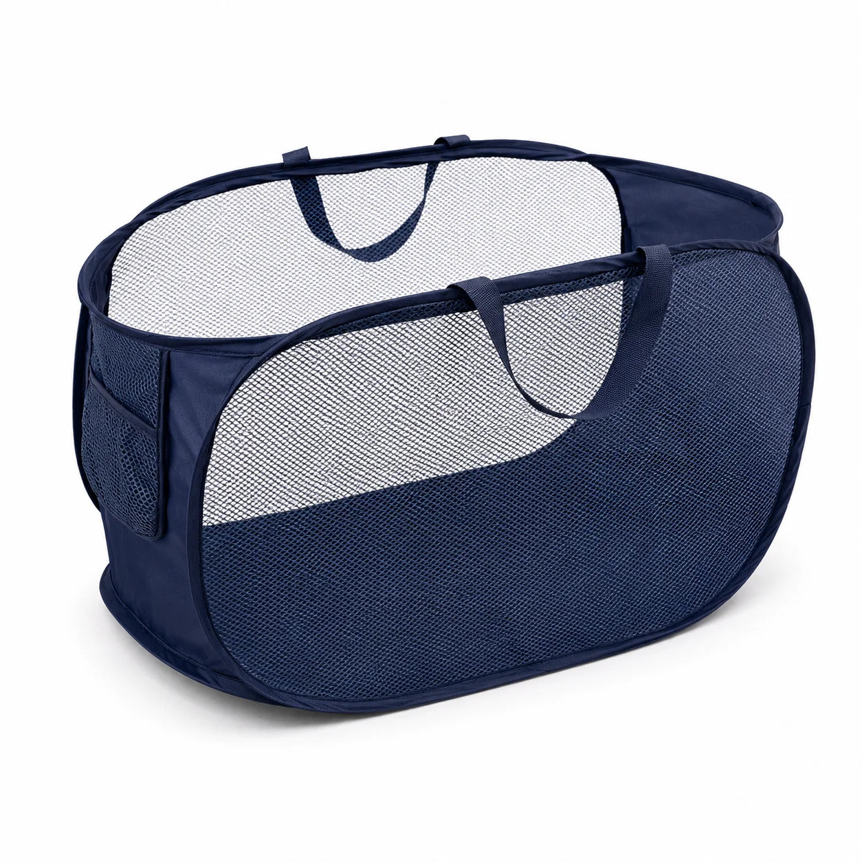 Foldable Mesh Toy Storage Basket with Handles for Kids' Room or Playroom