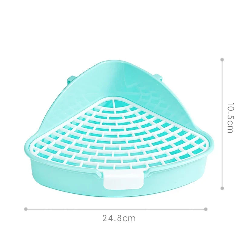 Corner Litter Tray for Small Pets – Bunny, Guinea Pig & Ferret Size