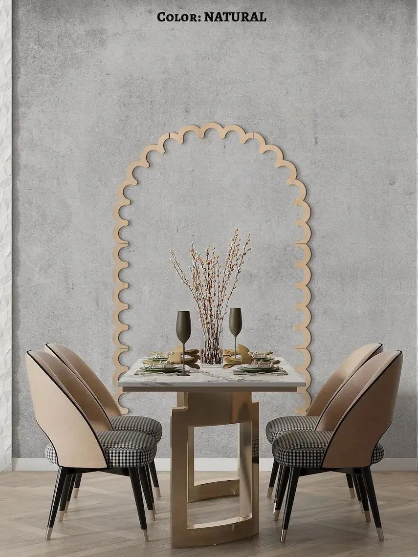 Willow Scalloped Wooden Wall Arch Frame